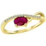Diamond Garnet Ring