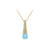 Aquamarine & Diamond Necklace