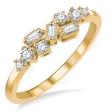 Baguette and Round Diamond Ring