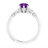 Teardrop Amethyst Ring