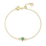 Turquoise and CZ Bracelet