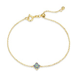 Tanzanite Lotus Flower Bracelet
