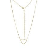Open Frame Heart Necklace