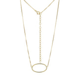 Open Frame Oval Rolo Necklace
