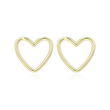Open Frame Heart Stud