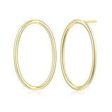Oval Stud Hoops