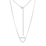 Open Frame Heart Necklace