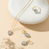 Bezel Set CZ Pear Earrings