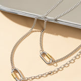 Carabiner Curb Necklace