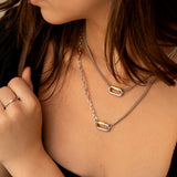 Carabiner Curb Necklace
