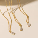 CZ Pear Cut Solitaire Pendant