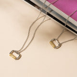 Oblong Pave Necklace