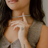 CZ Baguette Tennis Necklace