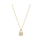 CZ Lock Necklace