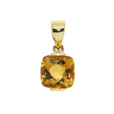 Cushion Citrine Necklace