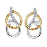 Canadian Diamond Scroll Earrings