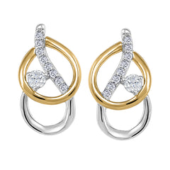 Canadian Diamond Scroll Earrings