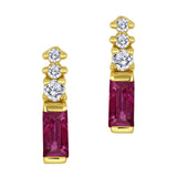 Ruby & Canadian Diamond Studs