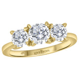 Three Stone Lab Diamond Ring