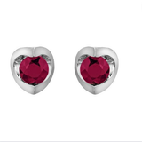 Luna Studs - Ruby