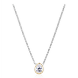 Pear Bezel Solitaire Necklace