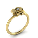 Camellia Flower Diamond Ring