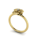Camellia Flower Diamond Ring