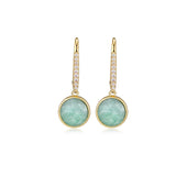 Amazonite & CZ Earrings