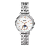 Jacqueline Sun Moon Multifunction Stainless Steel Watch