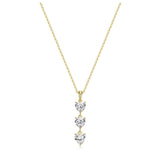 CZ Dangle Heart Necklace