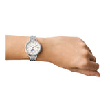 Jacqueline Sun Moon Multifunction Stainless Steel Watch