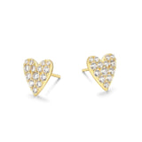 Pave Heart Earrings
