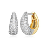 CZ Pave Dome Hoops