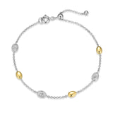 Two Tone Station Bracelet