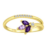 Amethyst & Diamond Ring