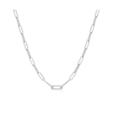 Paperclip CZ Necklace