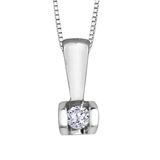 Tension Set Diamond Pendant