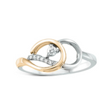 Canadian Diamond Scroll Ring