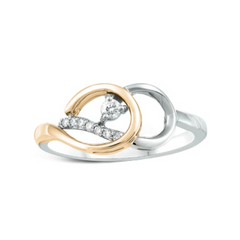 Canadian Diamond Scroll Ring