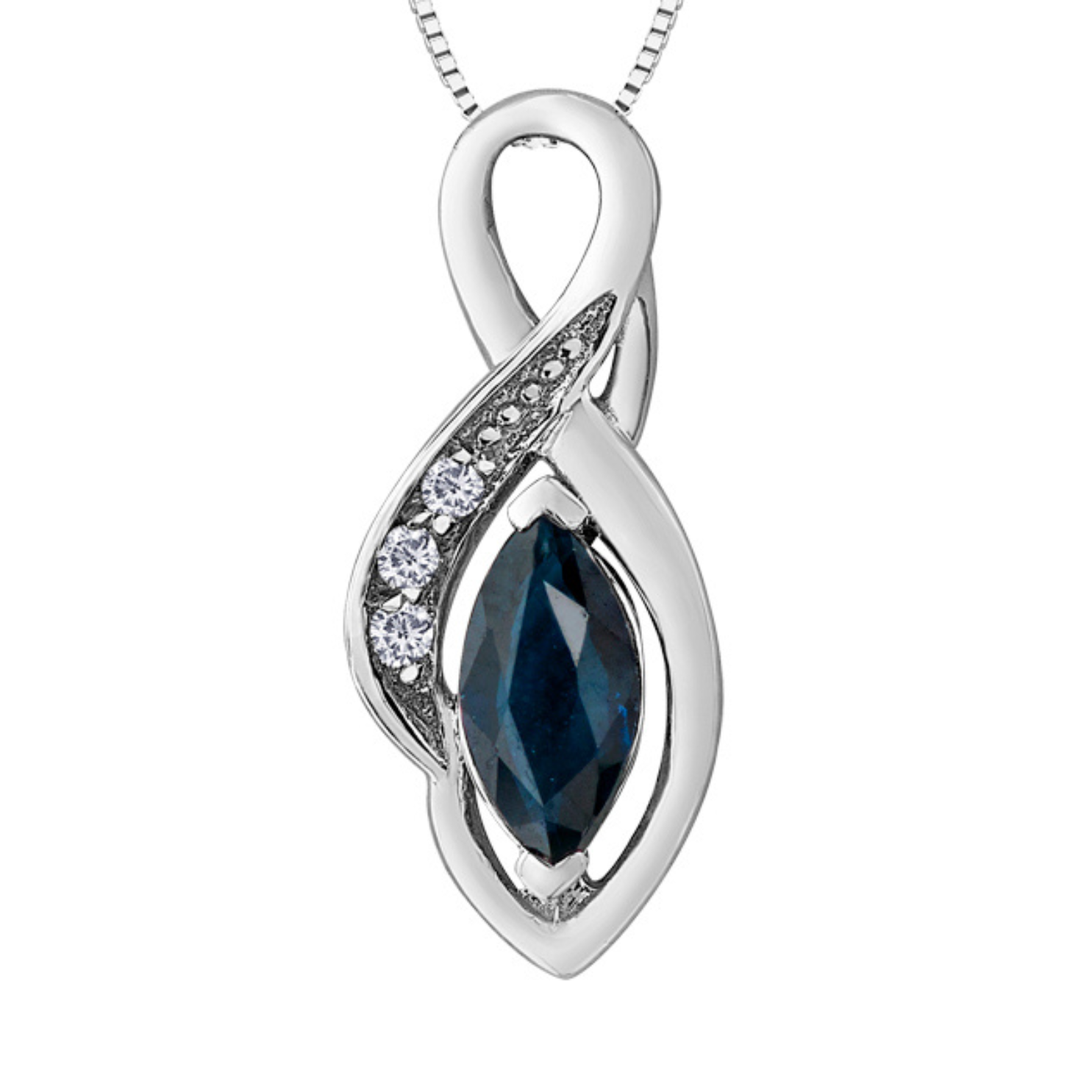 Blue Sapphire Marquise Necklace Lawlor Jewelry