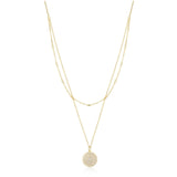 CZ Circle Pave Necklace