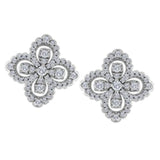 Diamond Flower Earrings