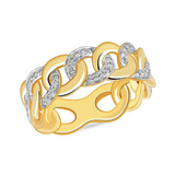 Curb Link Diamond Ring