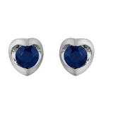 Luna Studs - Blue Sapphire