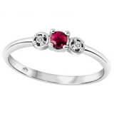 Three Stone Ruby Ring