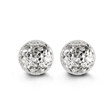 10KT Faceted Ball Studs