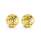10KT Faceted Ball Studs