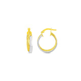 Criss-Cross Rope Texture Hoop Earrings