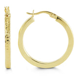 Textured Hoop Earring