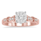 Lovebright .40 CT Round Diamond & Milgrain Ring